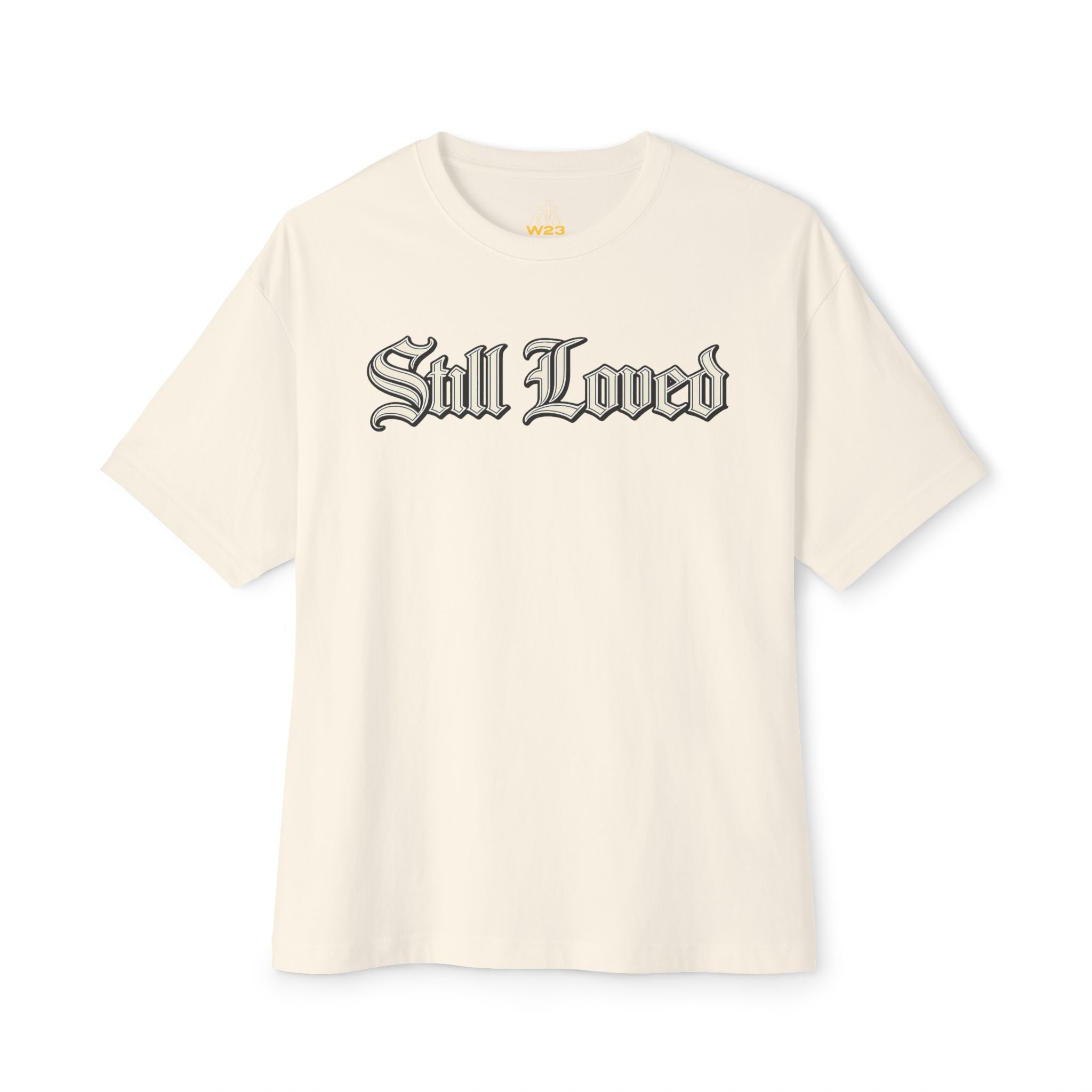 Still Loved. Chrome Outline Oversized Boxy Tee