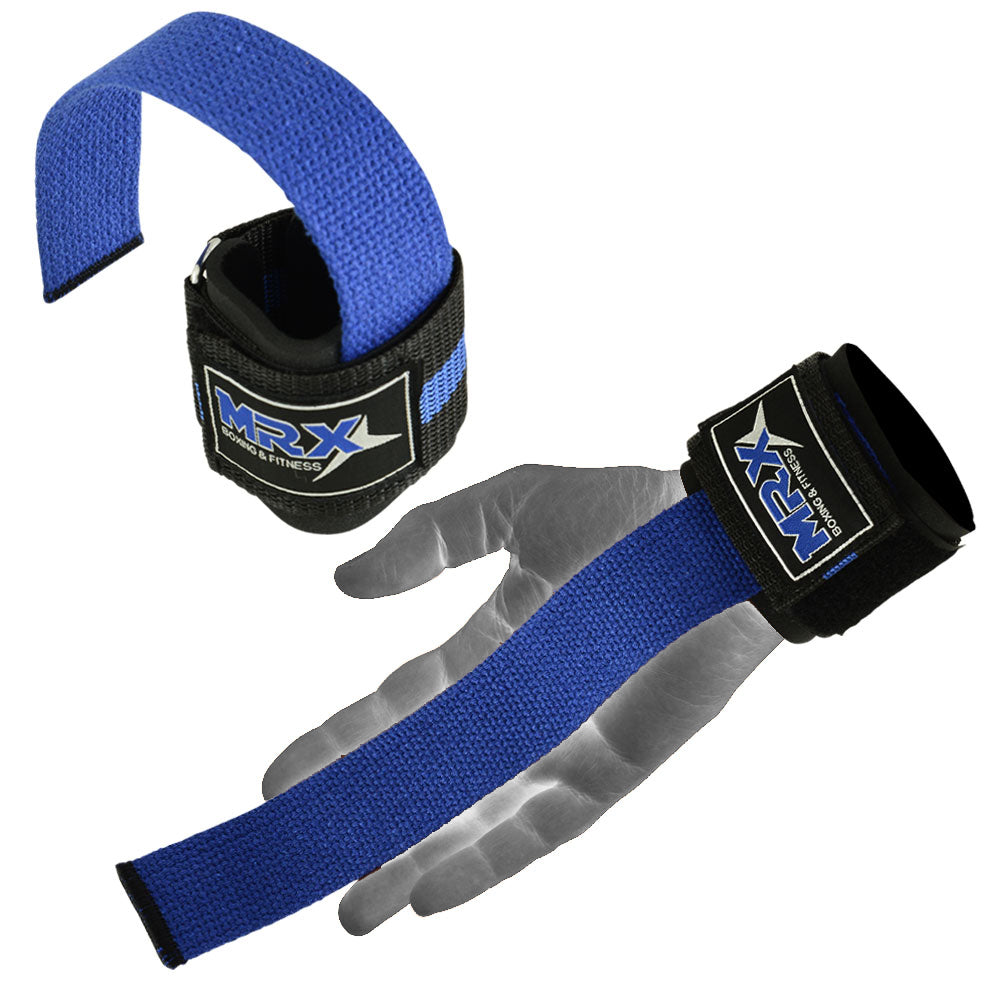 2 Pairs MRX Weight Lifting Straps with Wrist Support for Men & Women Gym Workouts