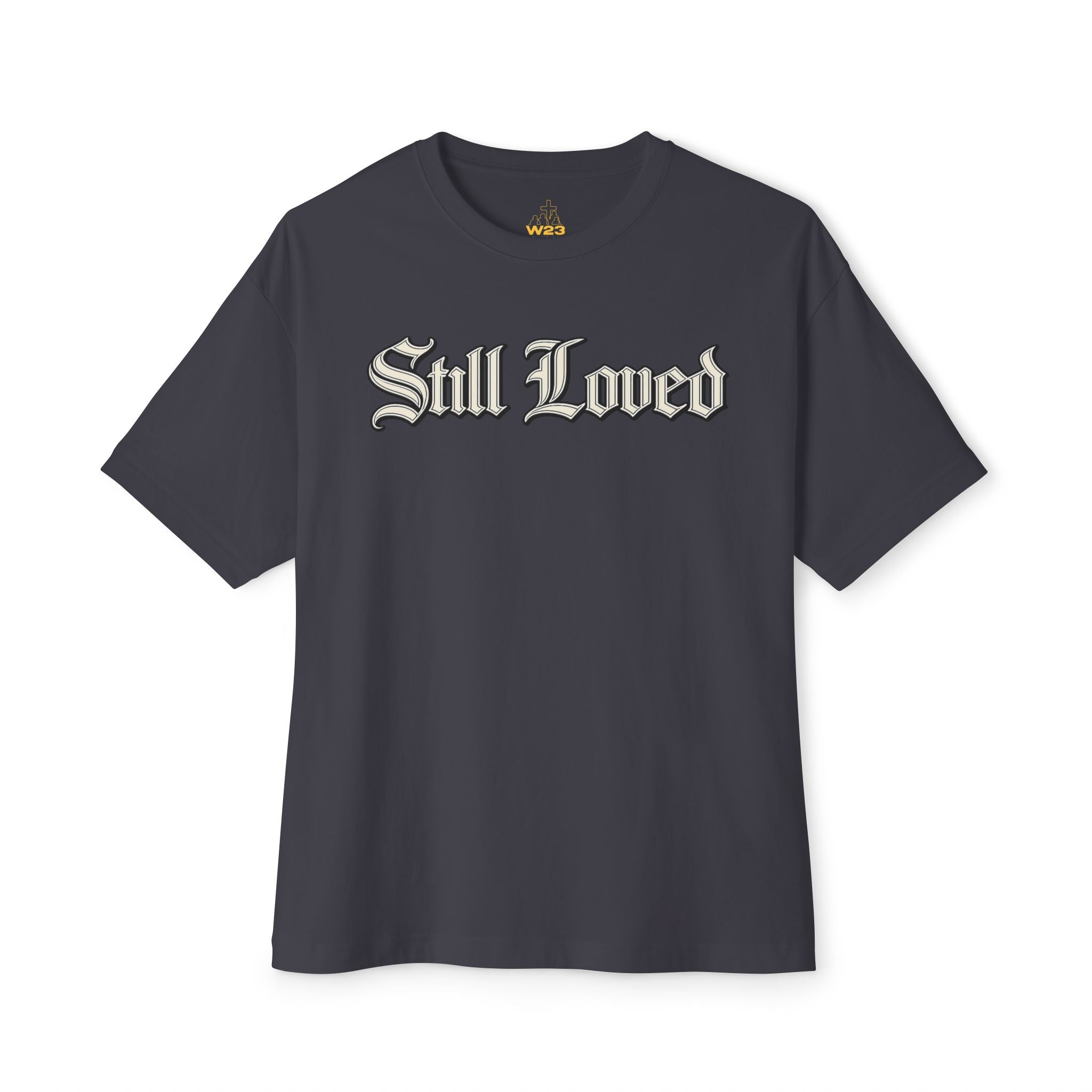 Still Loved. Chrome Outline Oversized Boxy Tee